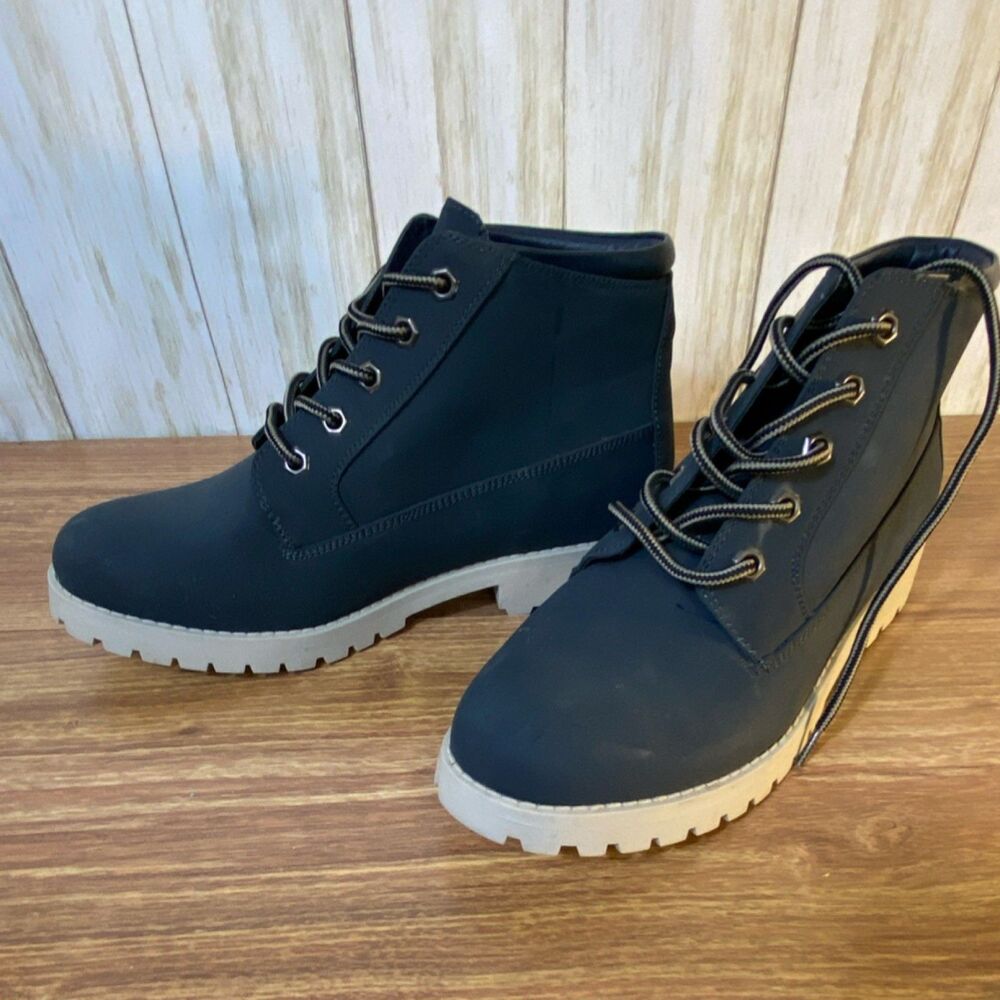 Joe Boxer Mens Size 9M Dark Gray Chukka Boots Ankle Boot Casual Lace Up